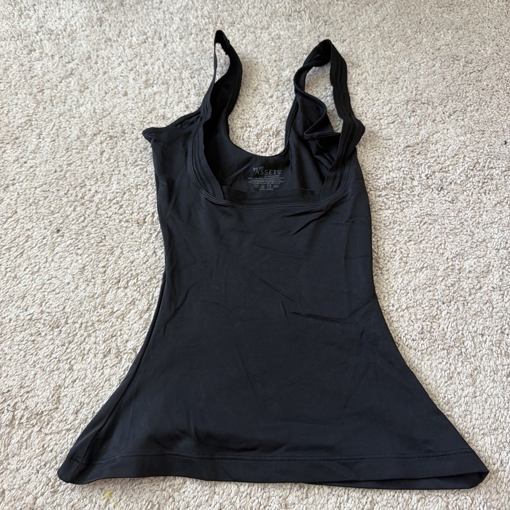 Spanx Open Bust Cami Assets Spot On Slimmers Black Shaping Slimming S